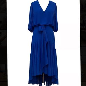 Navy Chiffon High Low Dress